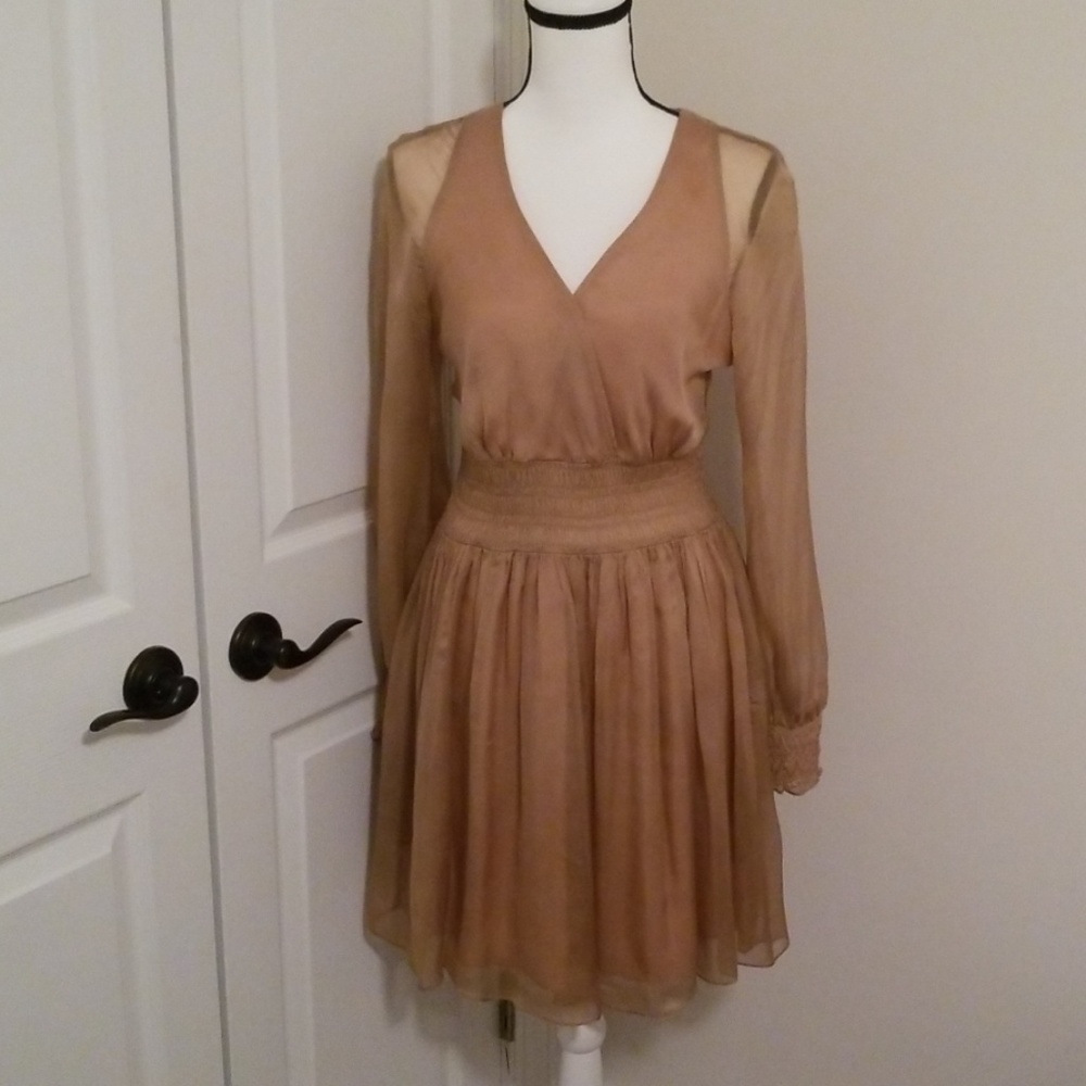 Halston Heritage silk v-neck dress
